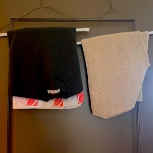 Hunter green & tan Vince sweaters